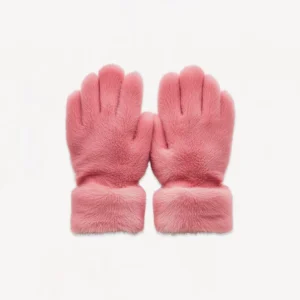 Soft plush winter gloves